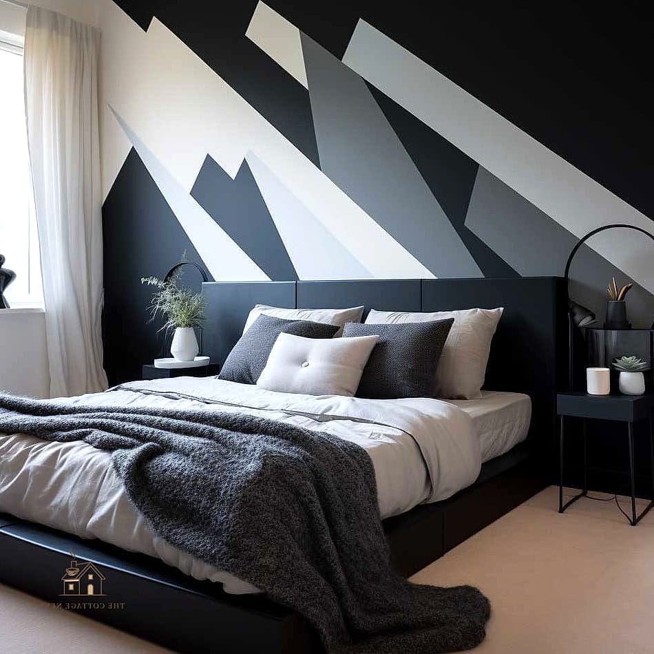 23 Creative Bedroom Wall Decor Above Bed That Will Inspire You 17 Abstract Line Art Trio