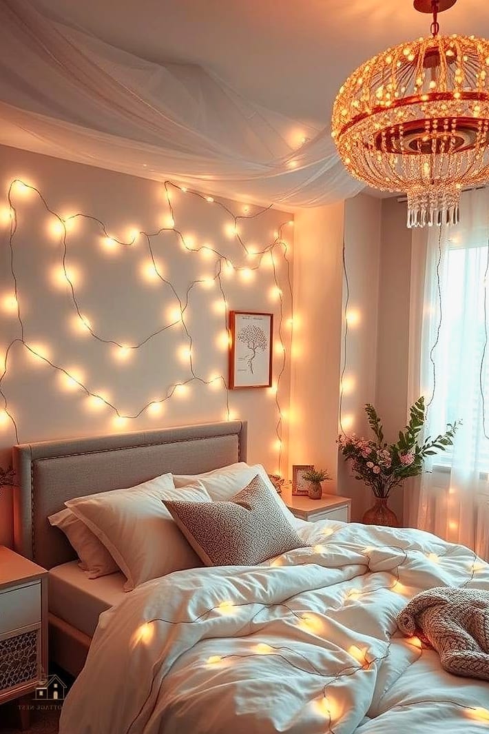 40 Dreamy Bedroom Lighting Ideas to Try This Season 27 Accent Lighting Behind a Mirror