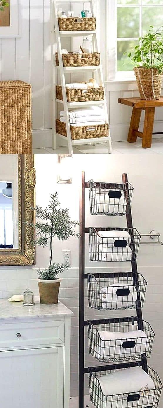 Add a Ladder Shelf for Books and Decor