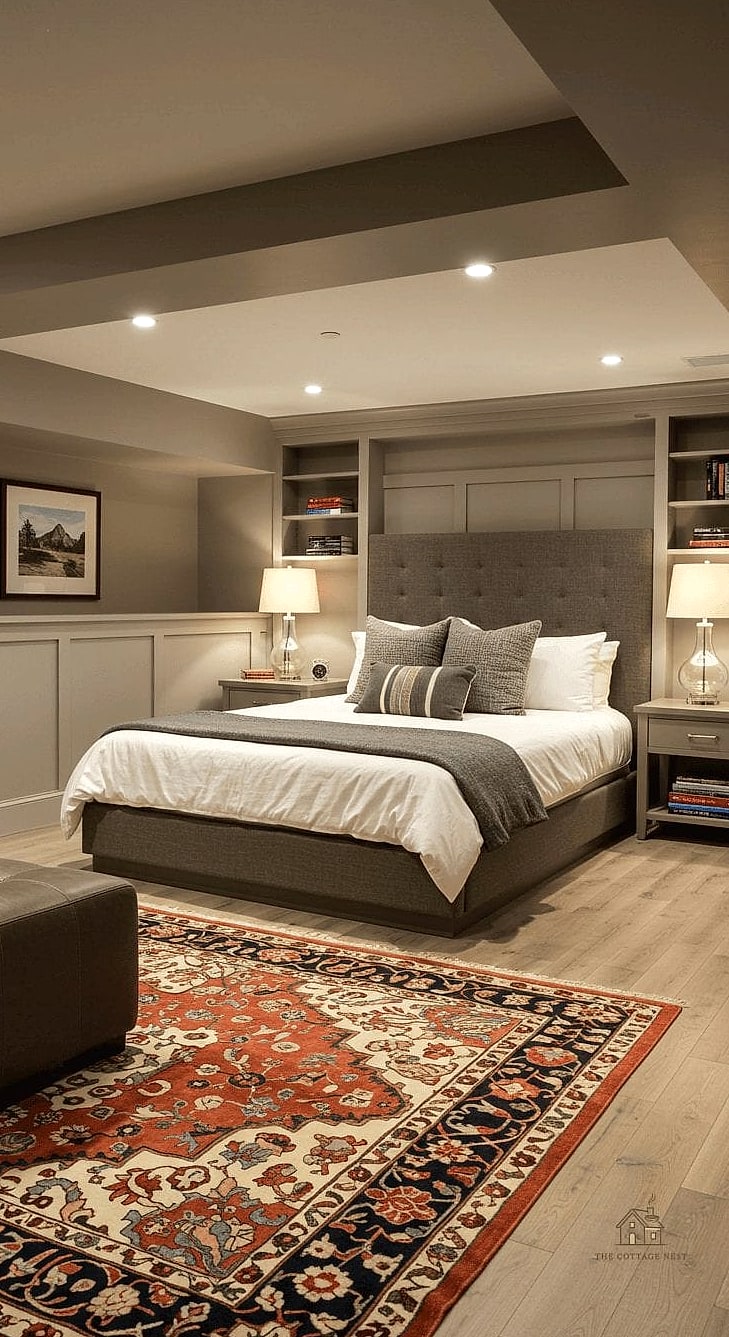 30 Amazing Basement Bedroom Ideas on a Budget 3 Add a Statement Accent Wall Instead of a Full Repaint