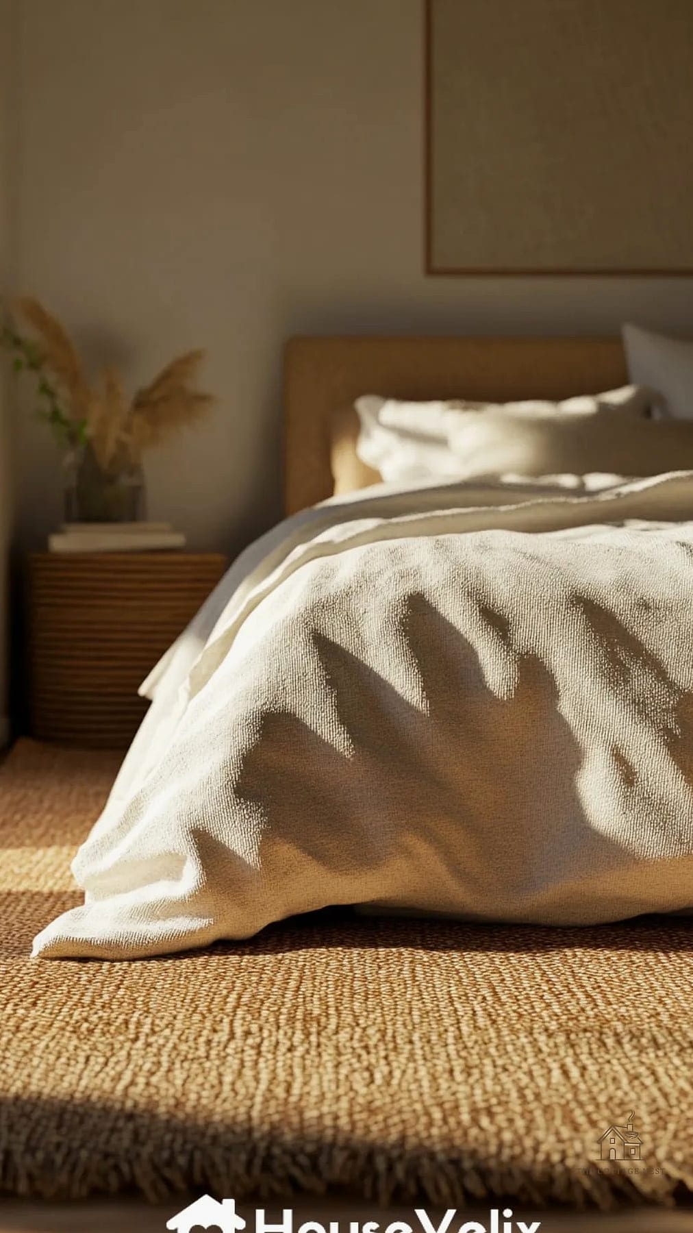 Add a Woven Blanket at the Foot of the Bed