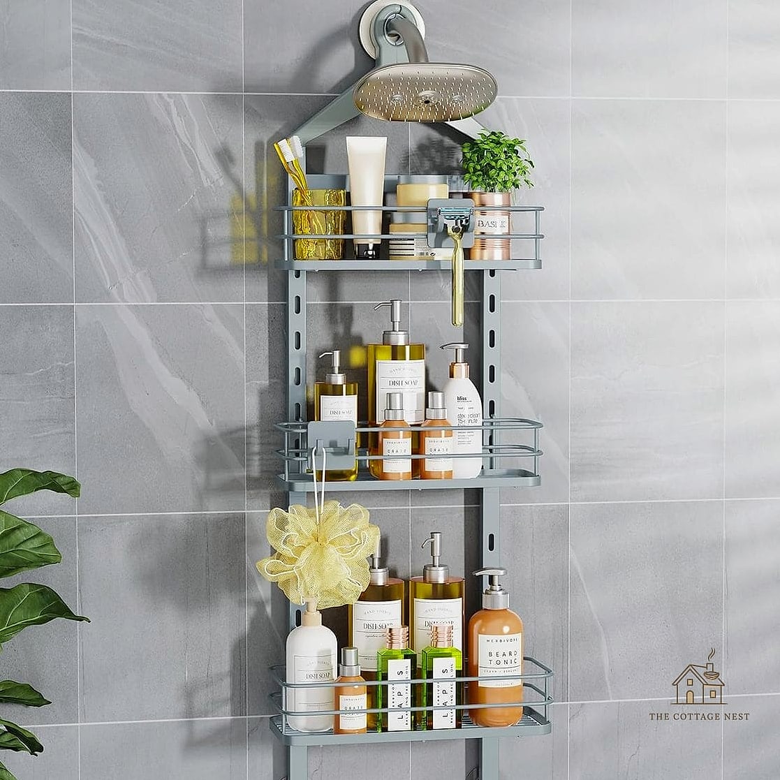 20 Dreamy Shower Storage Ideas to Try This Season 16 Adjustable Shower Shelf Systems