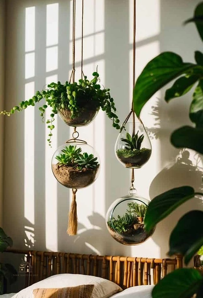 Air Plants in Small Glass Terrariums