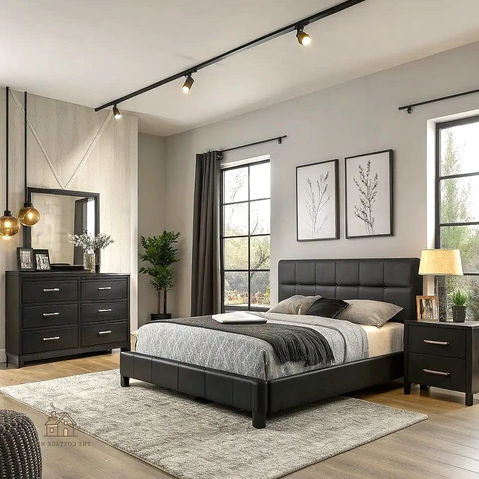 25 Creative Black Bedroom Ideas That Will Inspire You 8 All-Black Furniture Suite