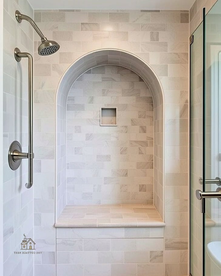 Arched Shower Niche Detail