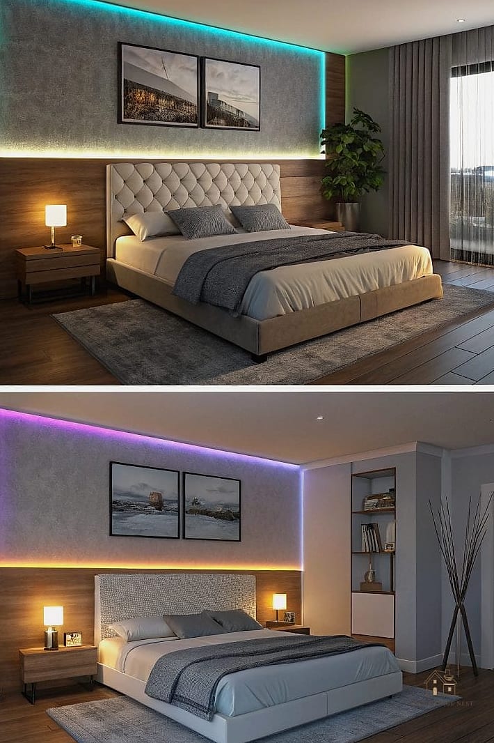 23 Creative Bedroom Wall Decor Above Bed That Will Inspire You 19 Backlit Headboard Panel