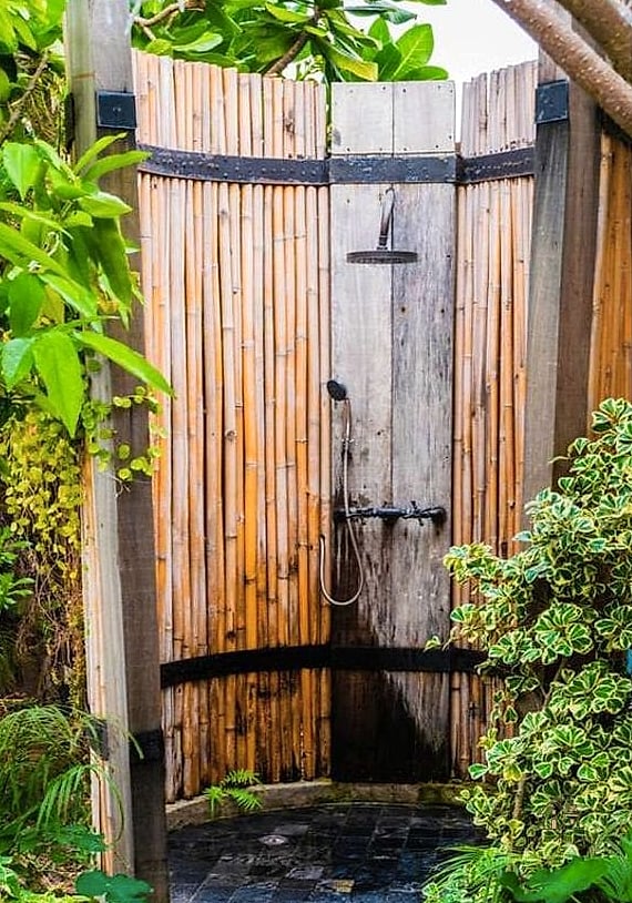 25 Stunning Outdoor Shower Ideas You'll Absolutely Love 5 Bamboo Privacy Screen