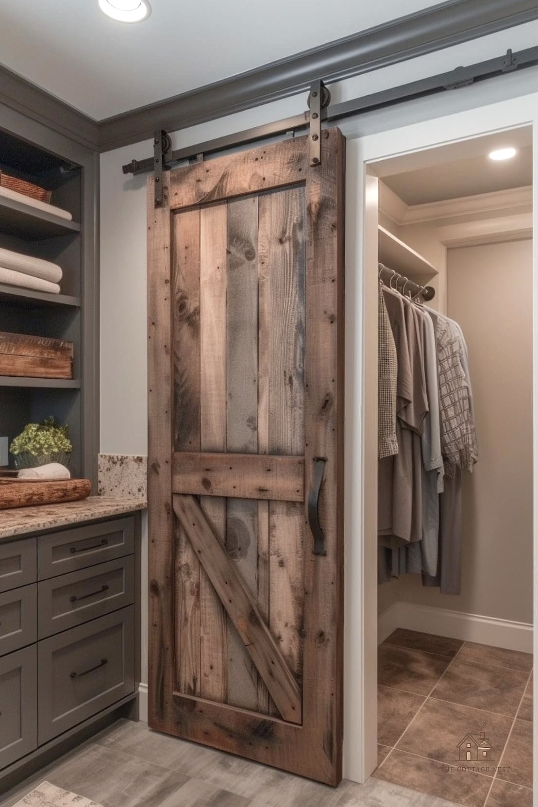 30 Clever Rustic Walk In Shower Ideas for Every Style 8 Barn Door Style Glass Enclosure