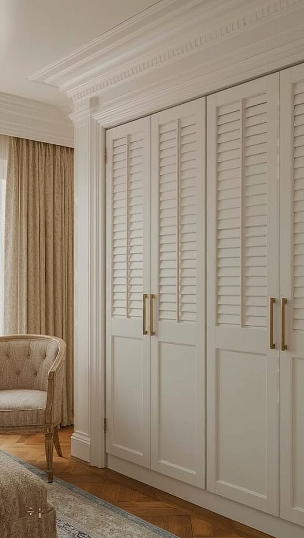 30 Dreamy Walk In Wardrobe Behind Bed to Try This Season 5 Barn Door Entry to a Hidden Dressing Room