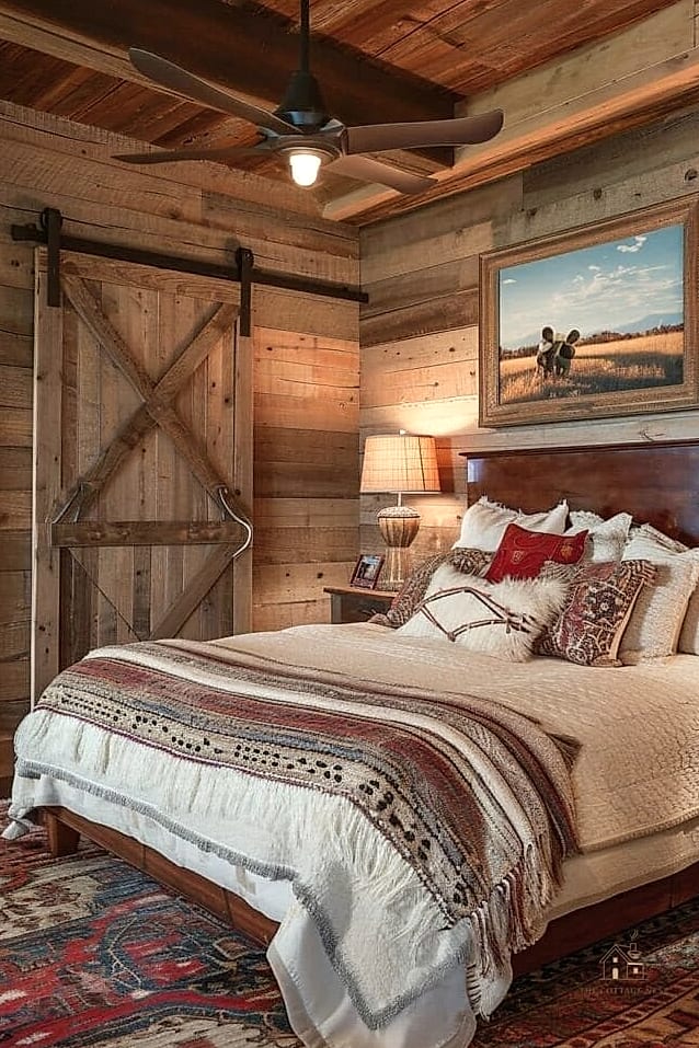 20 Dreamy Western Bedroom Ideas to Try This Season 16 Barn Door Closet Entry