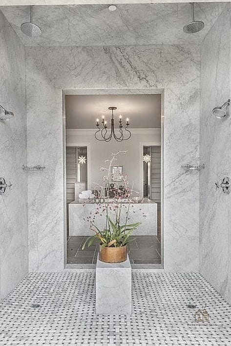 Basketweave Mosaic Floor Tile