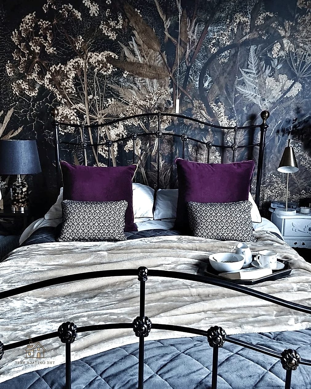 20 Cozy Dark Feminine Bedroom Ideas Worth Pinning 20 Black Framed Windows or Mirrors