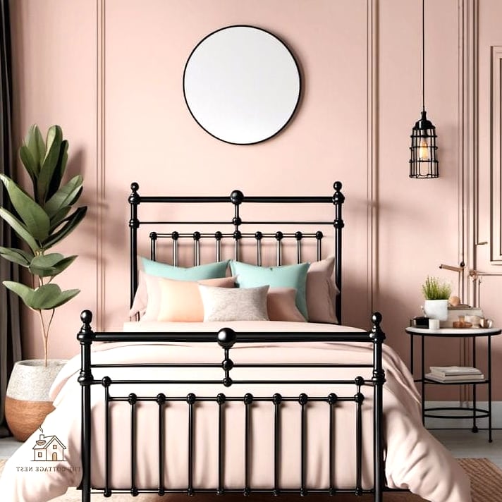 20 Cozy Dark Feminine Bedroom Ideas Worth Pinning 4 Black Iron Canopy Bed
