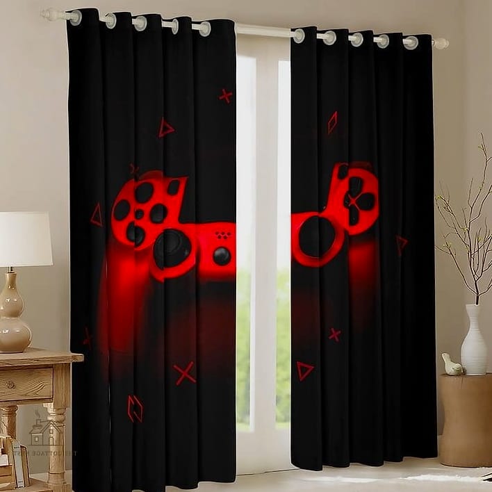 20 Amazing Gaming Bedroom Ideas on a Budget 8 Blackout Curtains for Better Screen Visibility