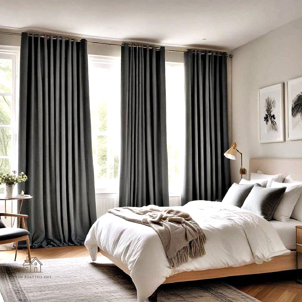 24 Clever Cozy Bedroom Ideas for Every Style 11 Blackout Curtains in Rich Fabric