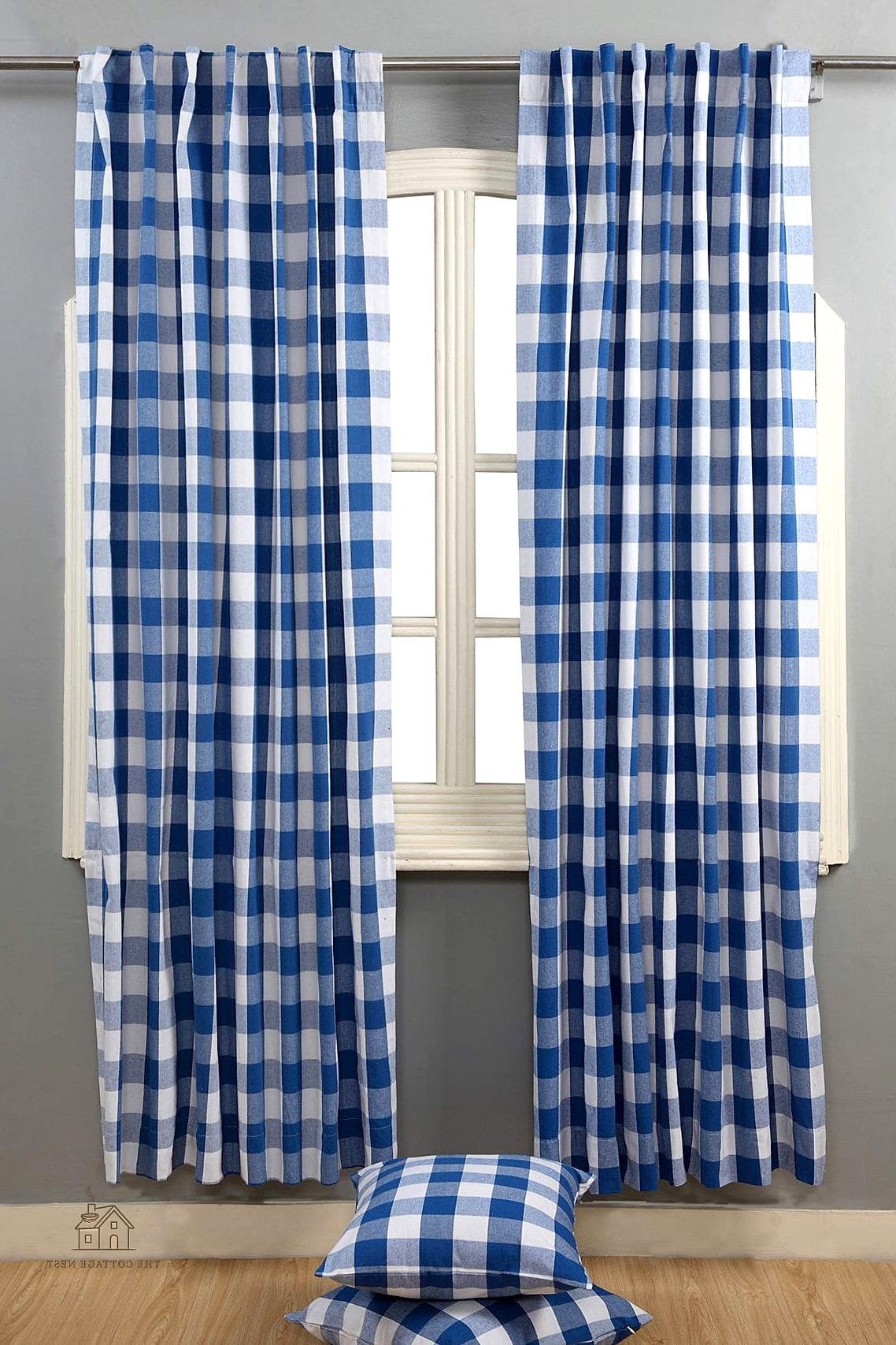 Blue Gingham Curtains