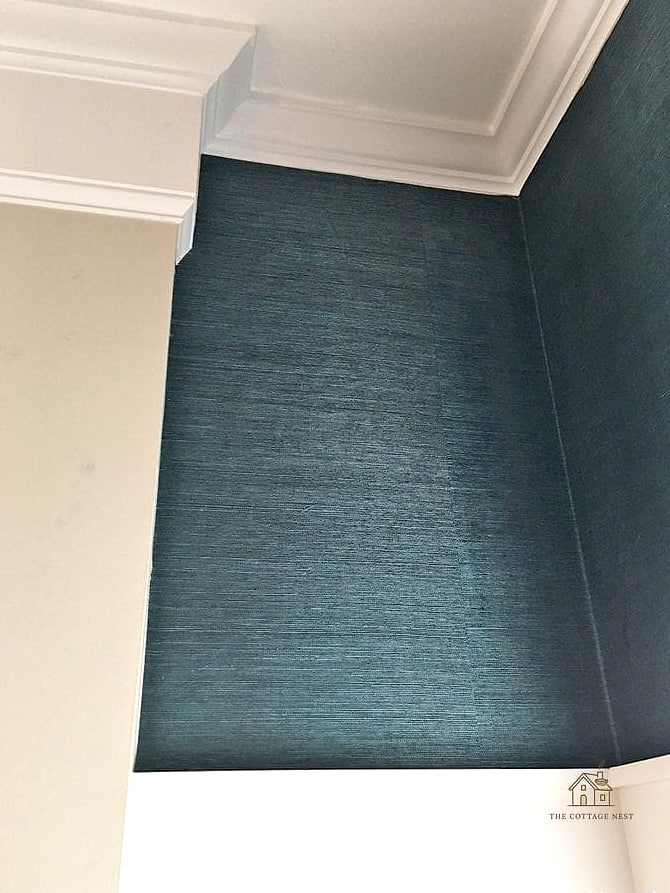 Blue Grasscloth Wallpaper