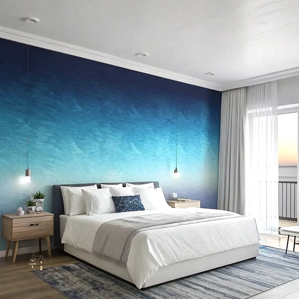 30 Cozy Blue Bedroom Decor Ideas Worth Pinning 13 Blue Ombre Accent Wall