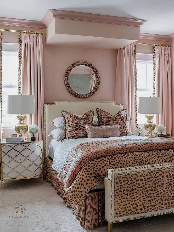 35 Stunning Pink And Cheetah Bedroom Ideas You'll Absolutely Love 19 Blush Pink Furniture With Cheetah Print Drawer Liners