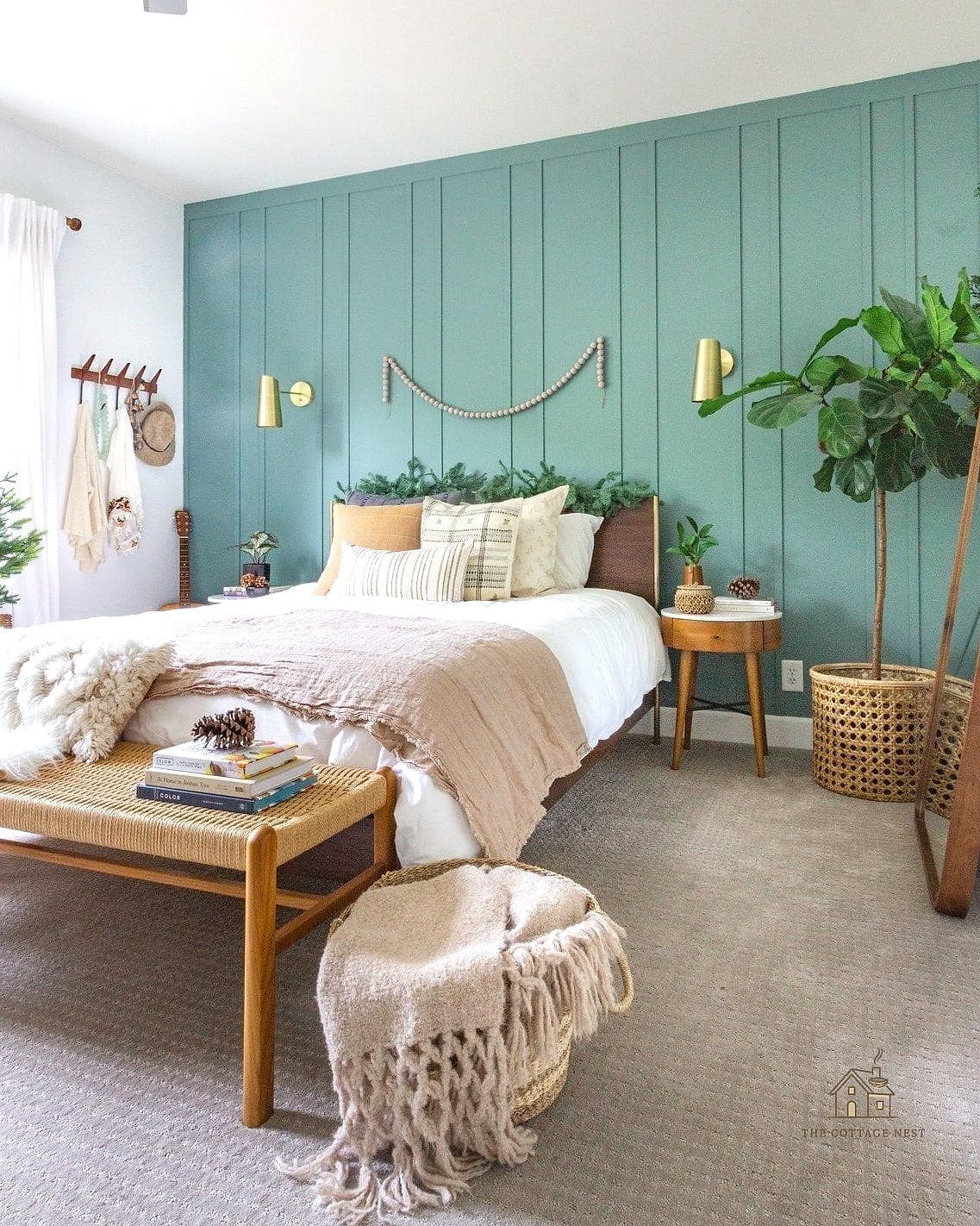 35 Chic Bedroom Feature Wall Ideas for a Beautiful Home 3 Board and Batten Paneling