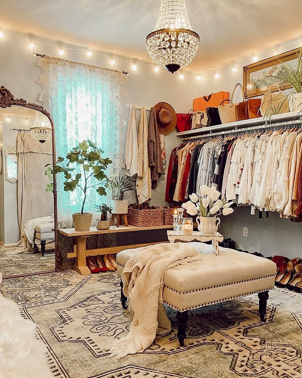 22 Dreamy Wall Closet Ideas Bedroom to Try This Season 19 Boho-Inspired Open Closet Display