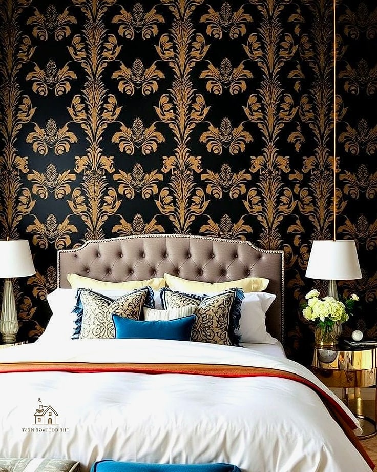 Bold Wallpaper with Botanical Print
