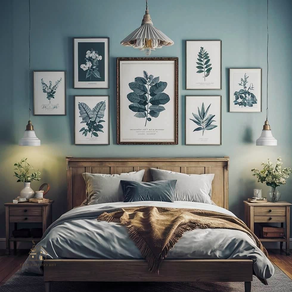 23 Beautiful Master Bedrooms Decor Ideas to Transform Your Space 7 Botanical Prints or Framed Art