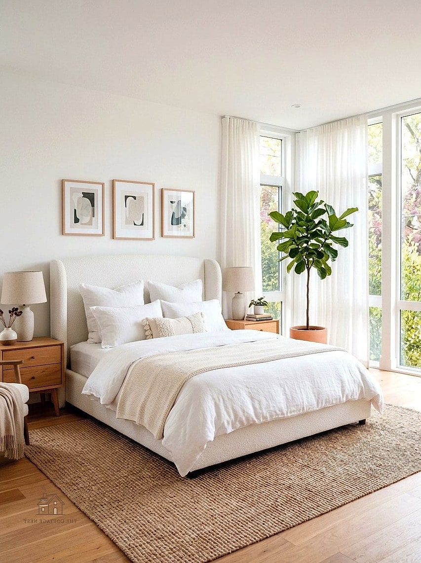 Boucle and White for a Cozy Modern Feel