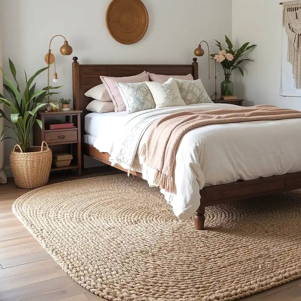 20 Dreamy Western Bedroom Ideas to Try This Season 21 Braided Jute Rug Base