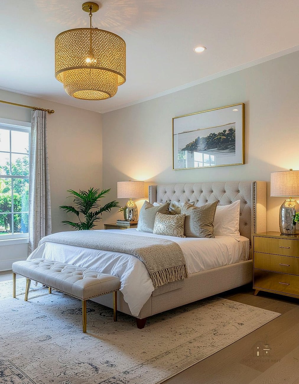 Brass Hardware and Fixtures Against White