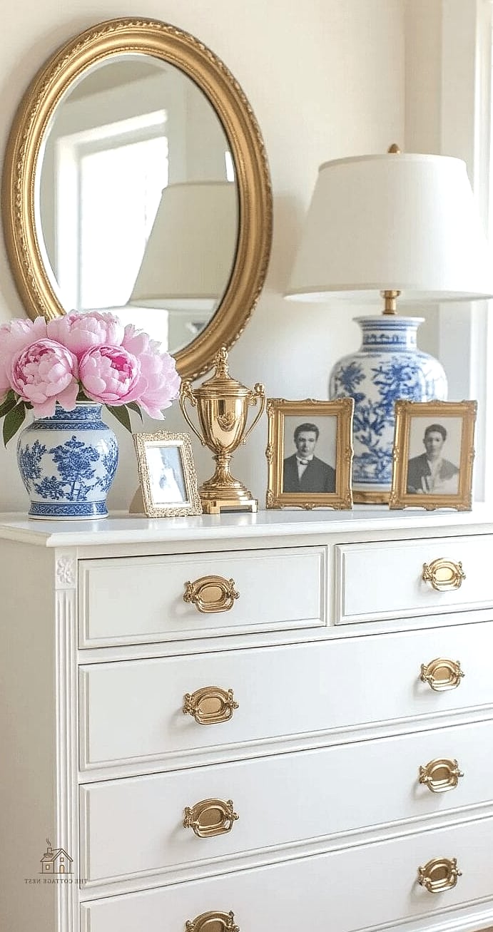 15 Stunning Preppy Bedroom Decor You'll Absolutely Love 16 Brass and White Table Lamps