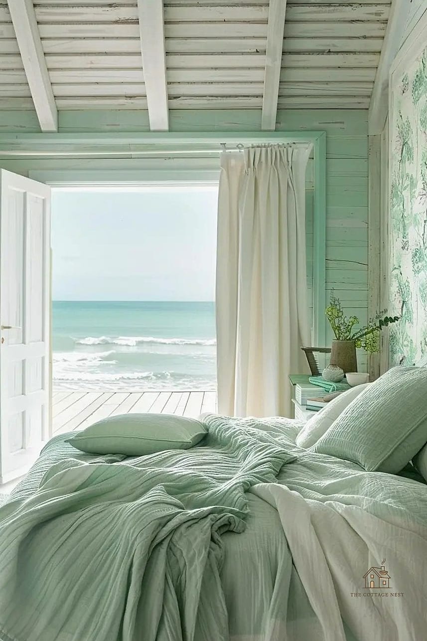 35 Gorgeous Coastal Bedroom Ideas That Are Totally Doable 9 Bring the Outdoors In With Plants