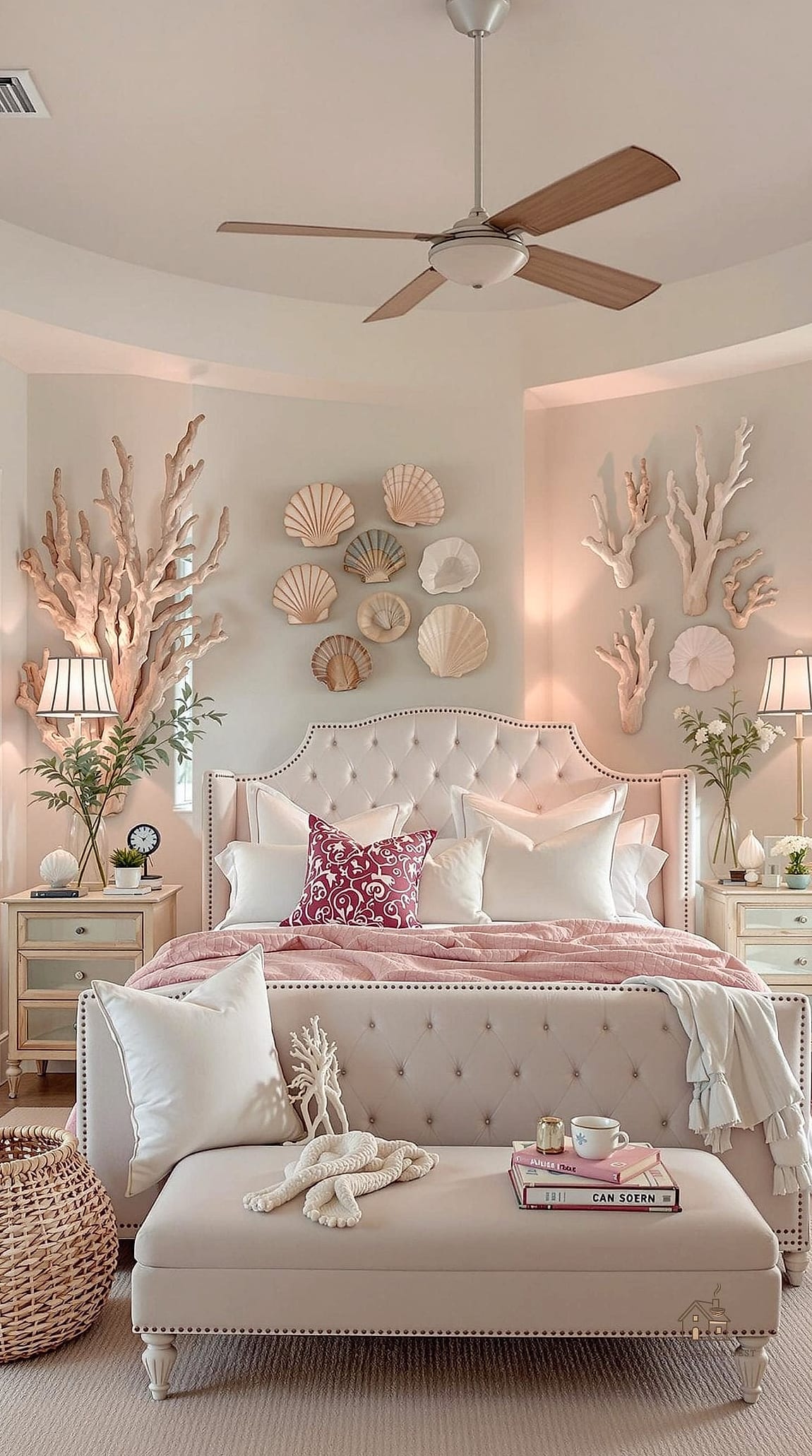 Bring in Seashells or Coral Accents