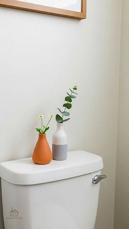 15 Stunning Toilet Tank Decor Ideas You'll Absolutely Love 15 A Bud Vase with a Single Stem