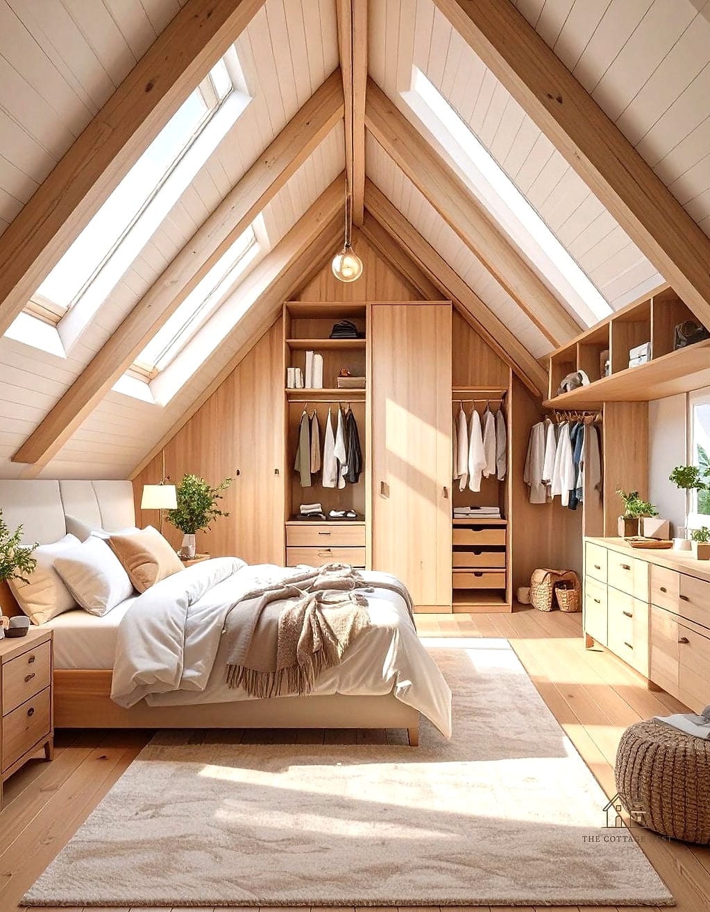 23 Clever Attic Bedroom Ideas for Every Style 5 Build In Custom Storage Under the Eaves