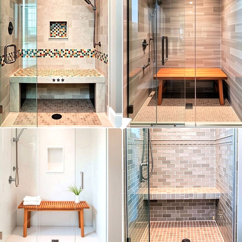 40 Cozy Walk In Shower With Wall No Door Worth Pinning 17 Built-In Bench with Storage Below