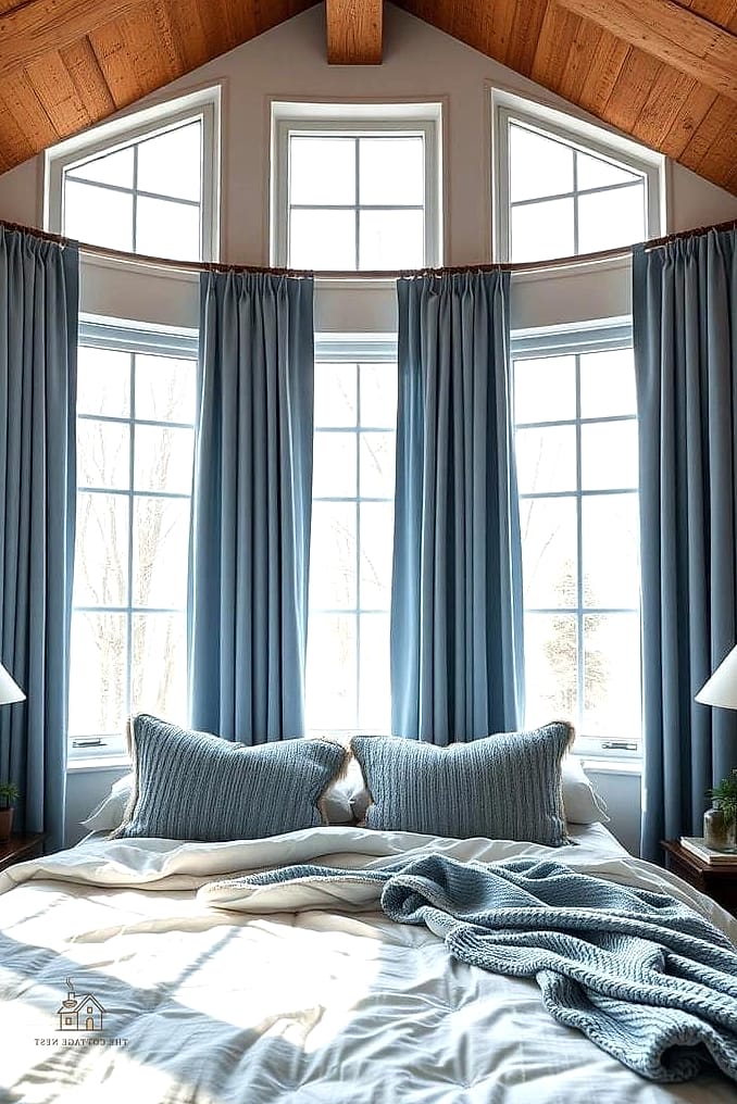 30 Cozy Blue Bedroom Decor Ideas Worth Pinning 10 Built-In Blue Window Seat Nook