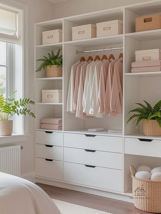 35 Chic Bedroom Storage Ideas for a Beautiful Home 23 Built-In Closet Drawers
