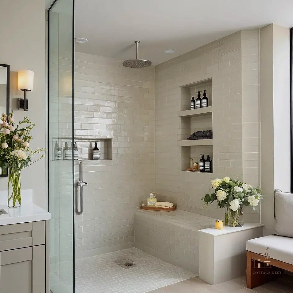 Built-In Niche for Shampoo and Soap