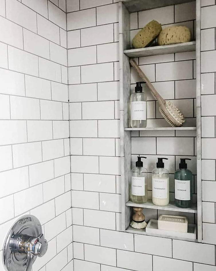 29 Dreamy Small Walk In Shower Ideas to Try This Season 8 Built-In Niche for Shampoo Storage