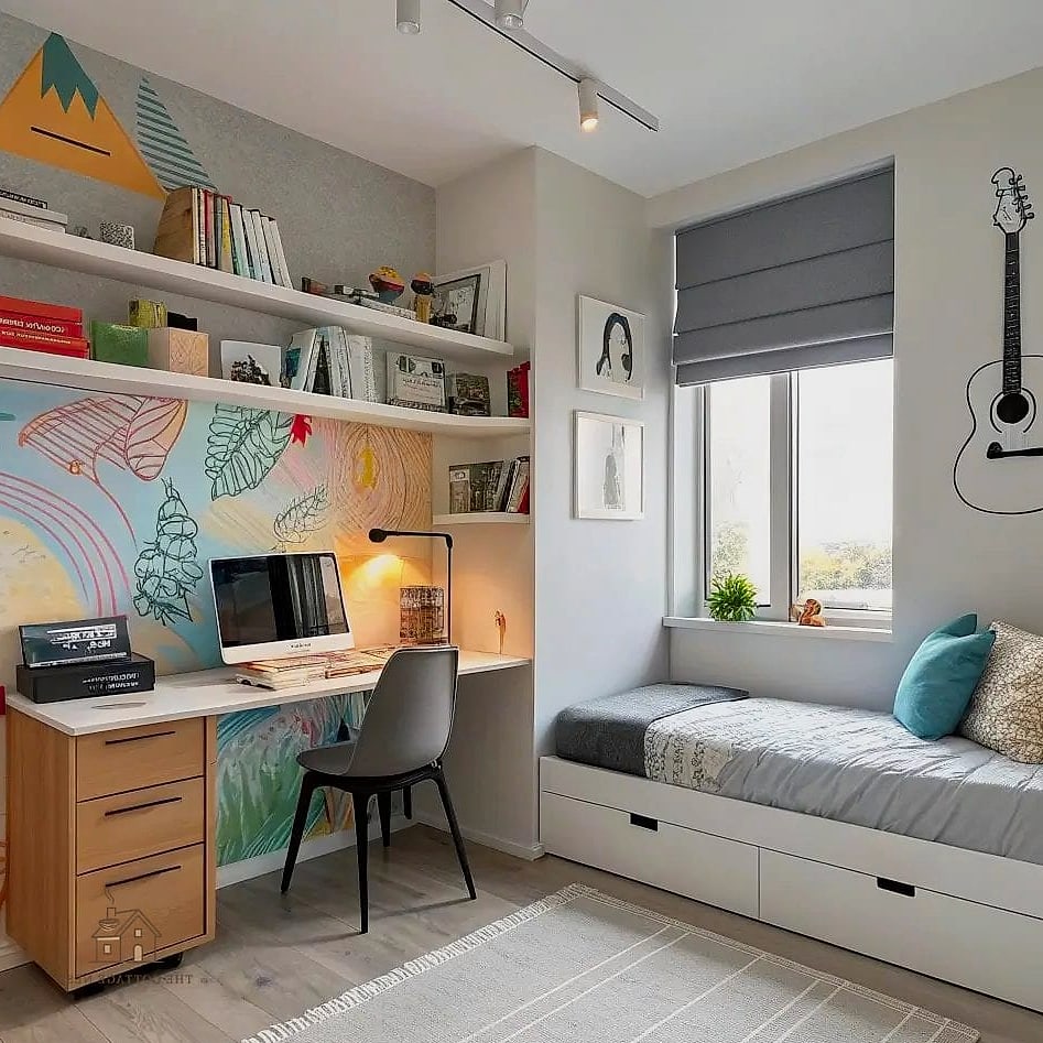 27 Creative Preteen Boys Bedroom Ideas That Will Inspire You 12 Built-In Window Seat With Hidden Storage