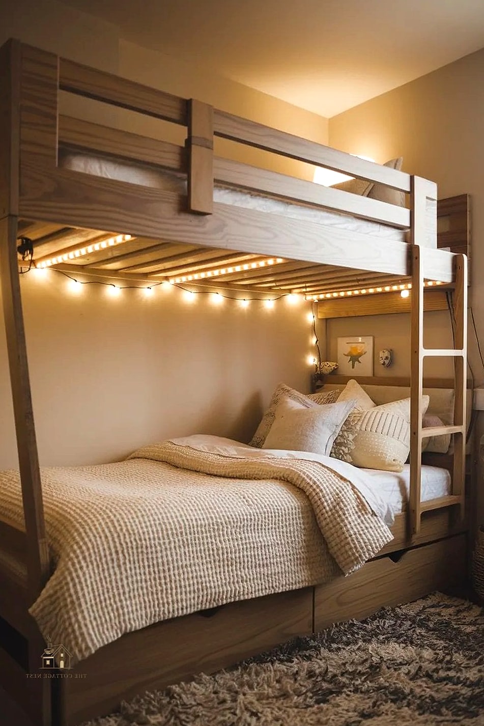 Bunk Beds Against the Longest Wall