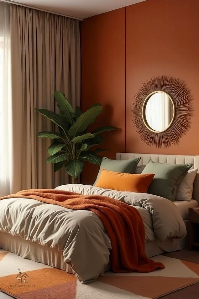 Burnt Orange and Cream
