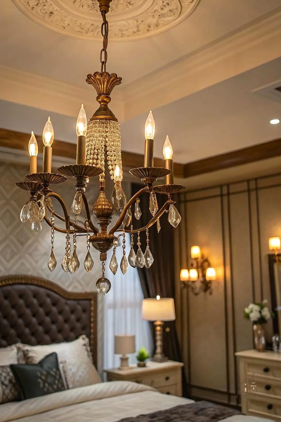 19 Creative Bedroom Chandelier Ideas That Will Inspire You 7 Candle-Style Chandelier for Traditional Bedrooms