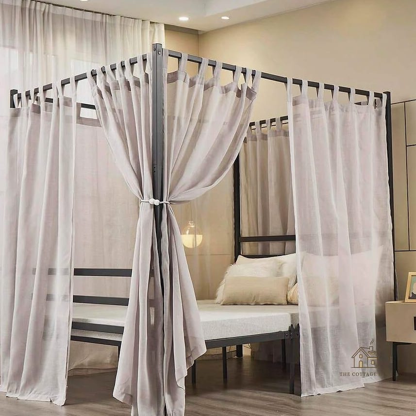 Canopy Corner Bed with Curtains