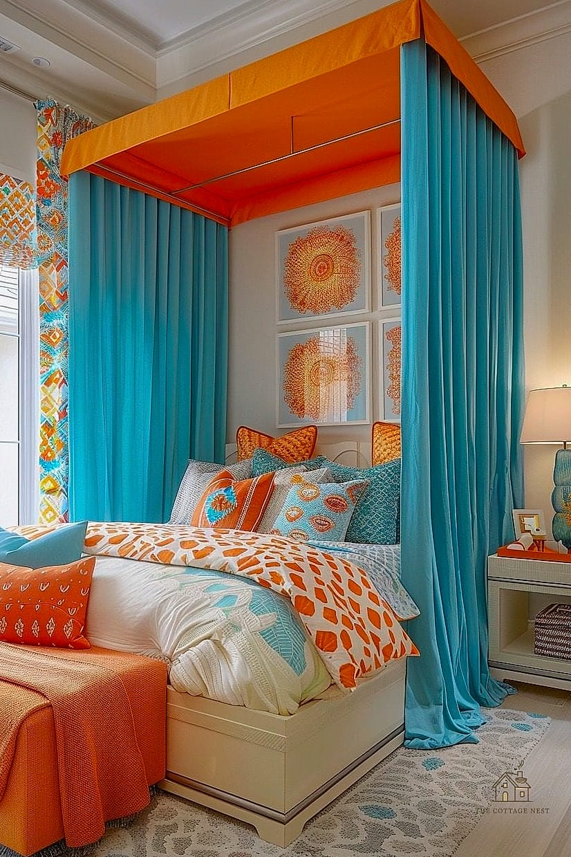 25 Creative Apartment Bedroom Decor Ideas On A Budget That Will Inspire You 9 A Canopy or Curtain Frame Above the Bed