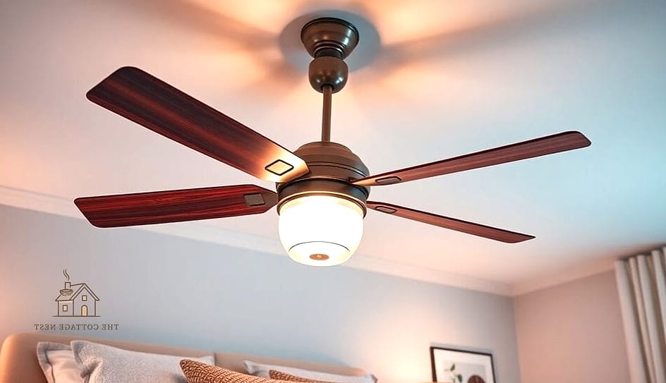 A Ceiling Fan with Integrated Light