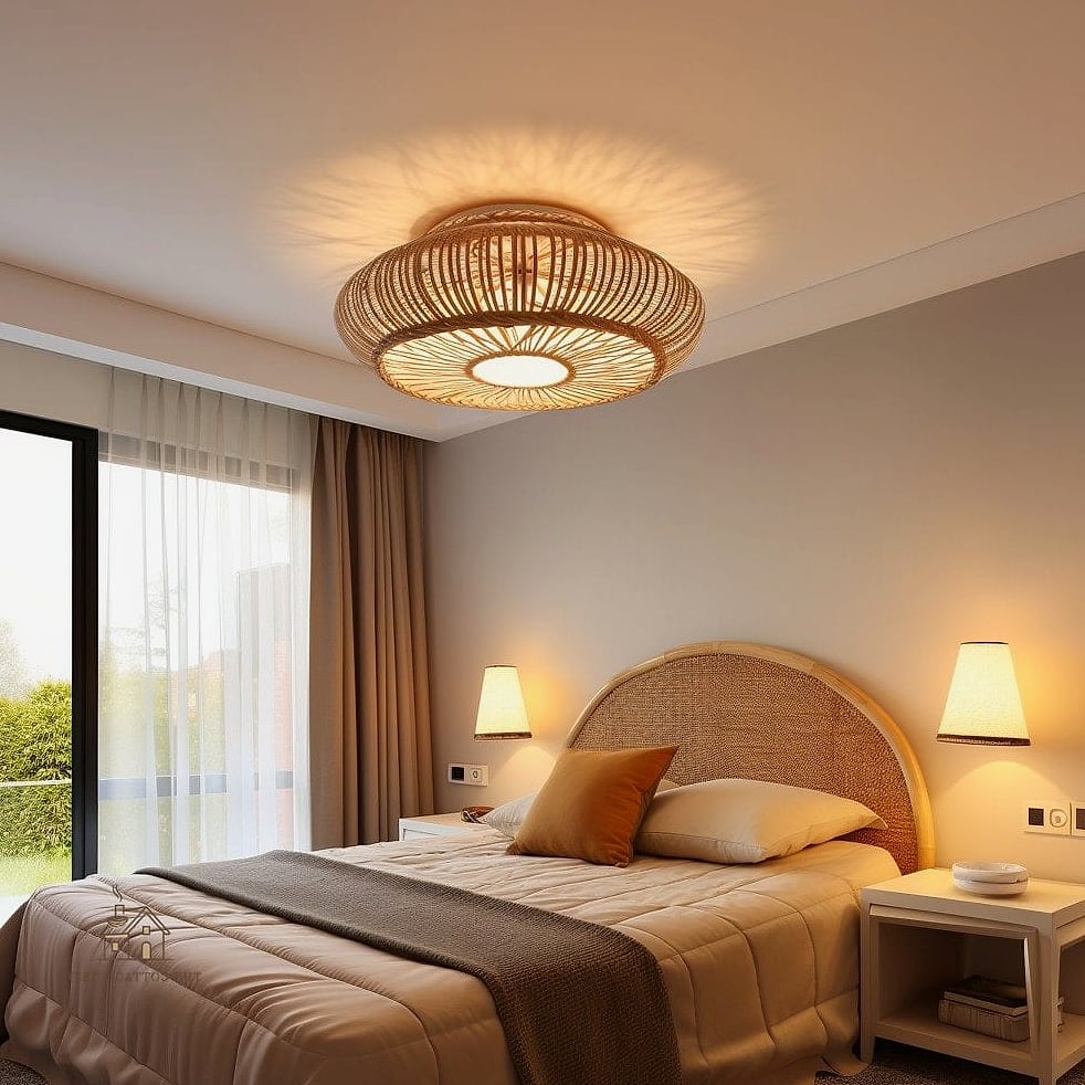 24 Clever Cozy Bedroom Ideas for Every Style 20 A Ceiling Light Swap