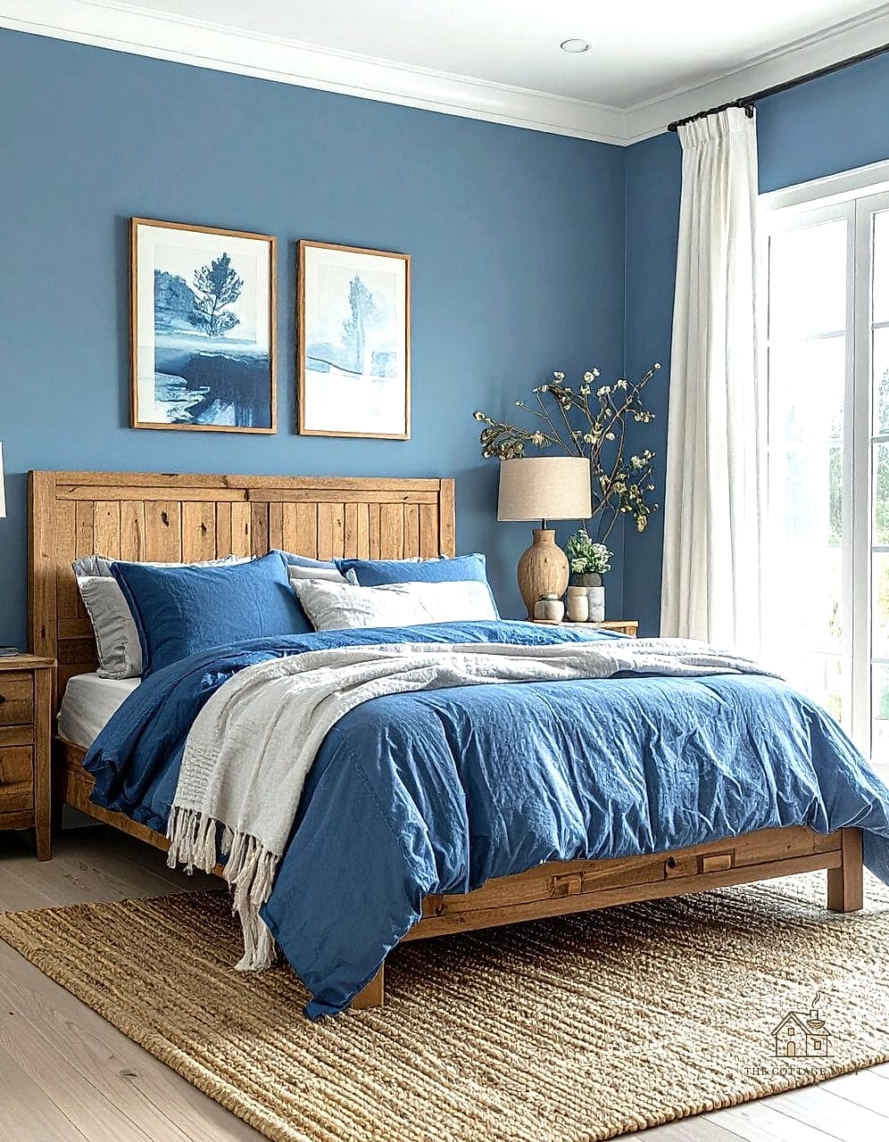 35 Gorgeous Blue Bedroom Ideas That Are Totally Doable 6 Chambray Denim-Inspired Bedding
