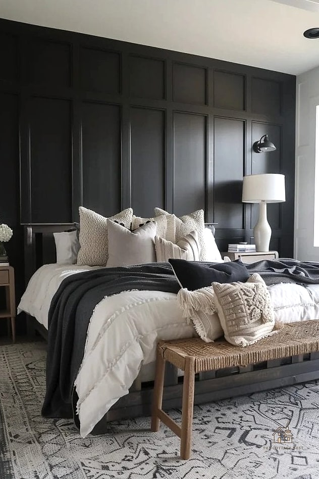 25 Creative Black Bedroom Ideas That Will Inspire You 18 Charcoal Instead of True Black